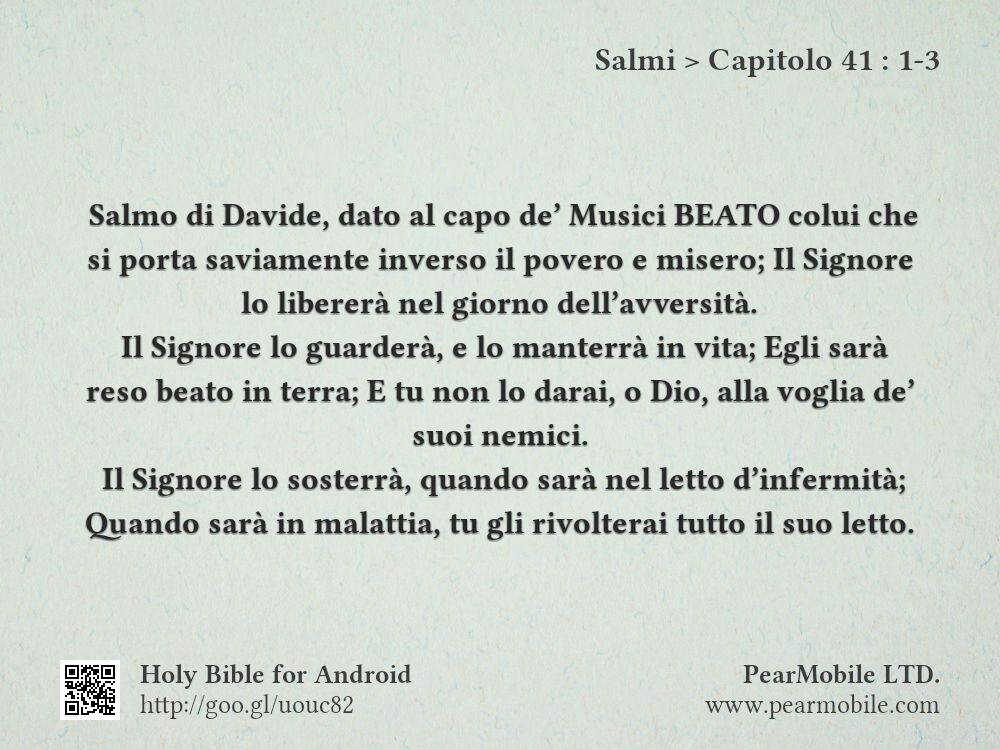 Salmi, Capitolo 41:1-3
